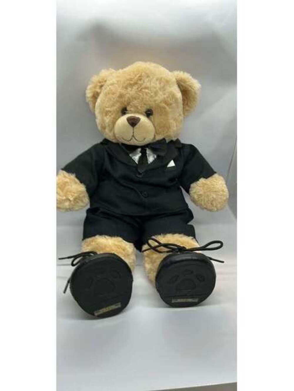 Build-A- Bear Workshop Beige Happy Bear W/ Tuxedo 17" (PERFECT CONDITION)